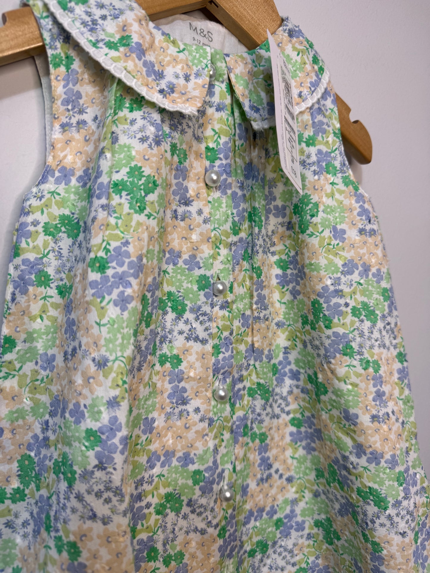 M&S Floral Dress 9-12m