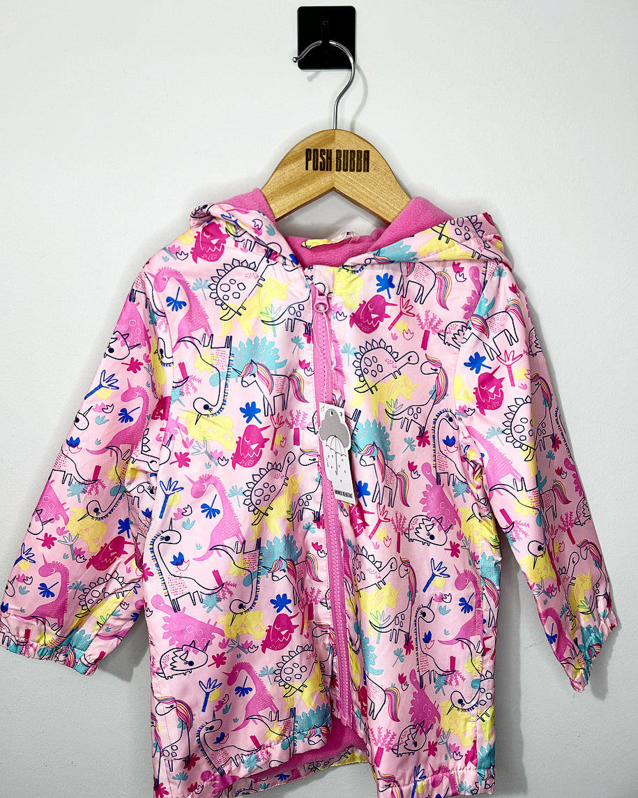 Matalan Girls Pink Rain Mac 3-4y