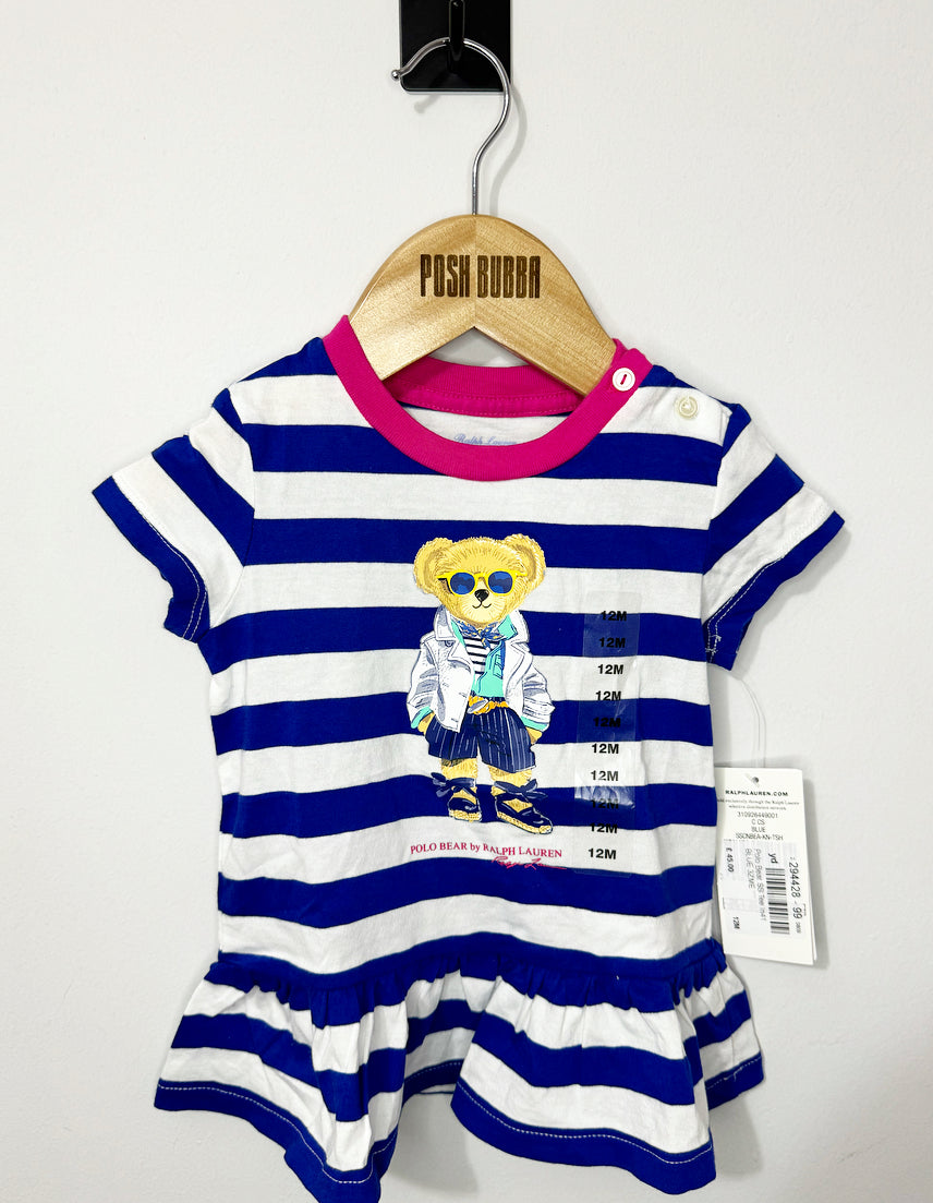 Ralph Lauren Polo Girls Stripy T-shirt 12m