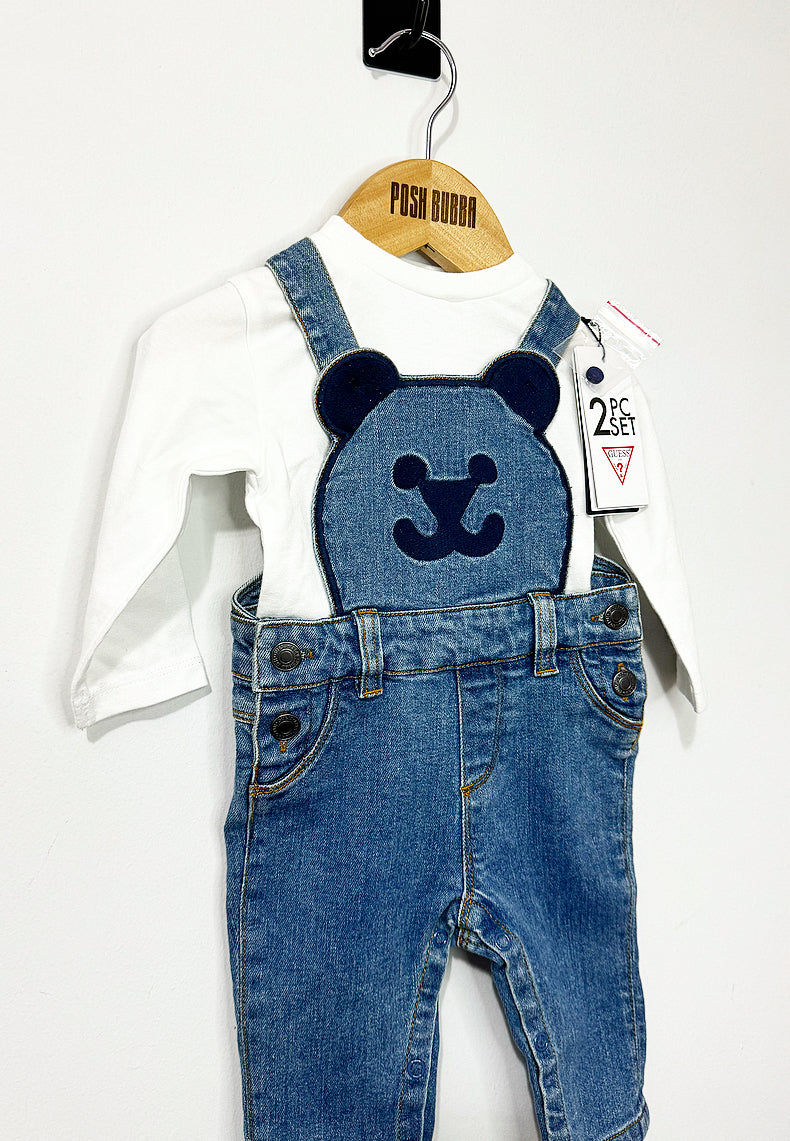 Guess Baby Boys Dungarees Denim Set 3-6m