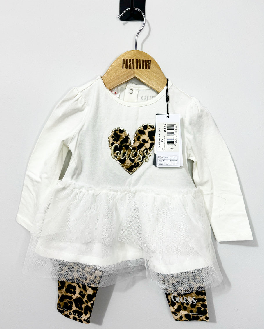 Guess Animal Print Outfit 9-12m