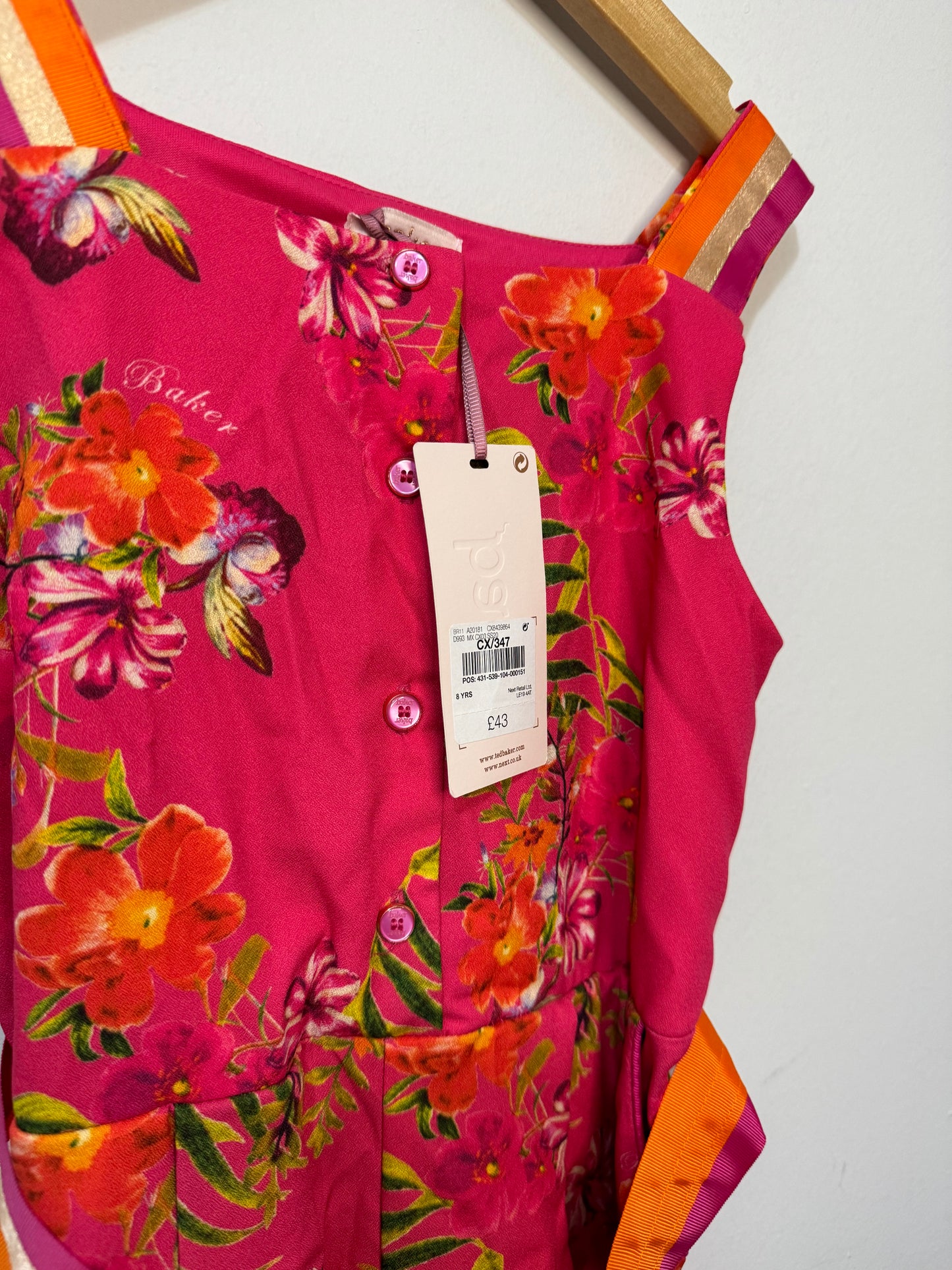 Ted Baker Pink Jumpsuit 7-8y