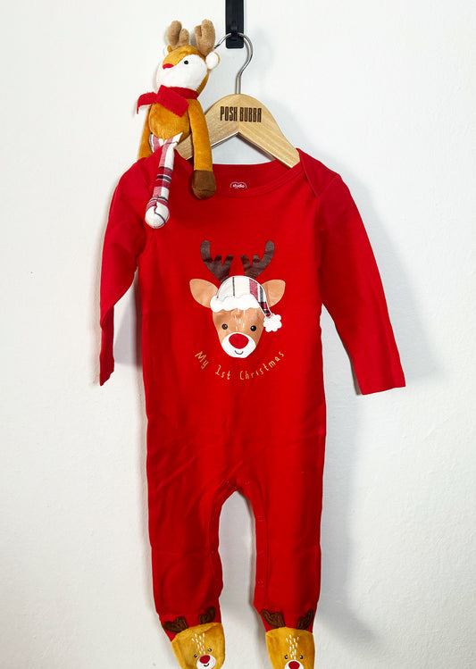 Studio Christmas Babygrow with a Toy 9-12m #7014