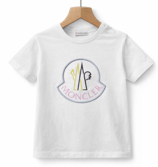 Moncler White T-shirt 2y