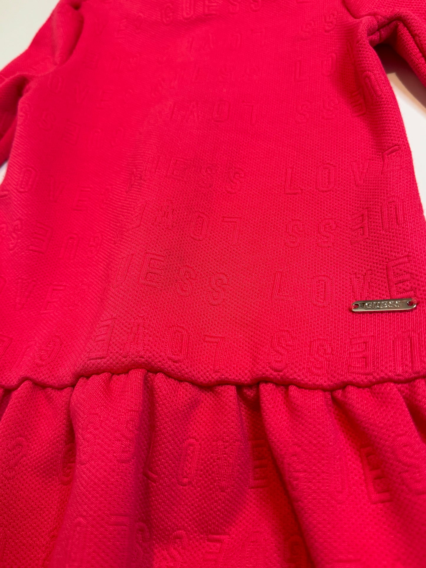 Guess Long Sleeve Ruffle Dress 3-4y