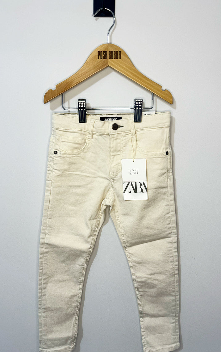 Zara Beige Skinny Jeans 4-5y