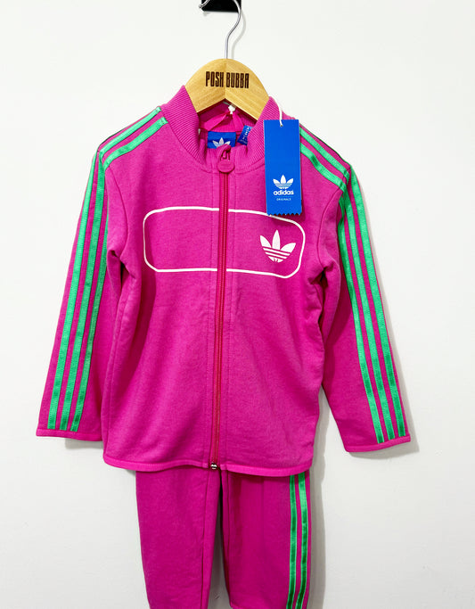 Adidas Bright Pink Tracksuit 2-3y