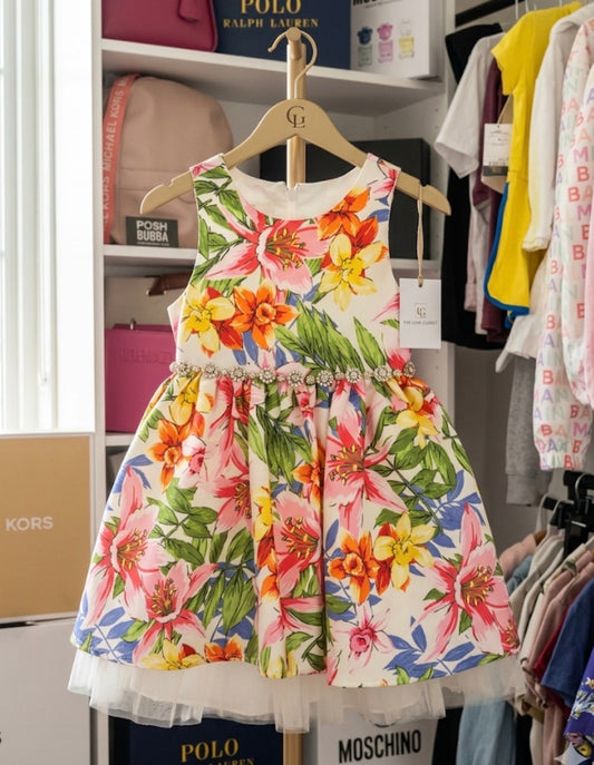 Couture Princess Floral Dress 3y