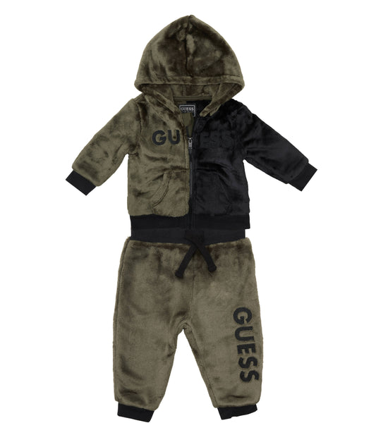 Guess velvet dark green set 12,18,24m