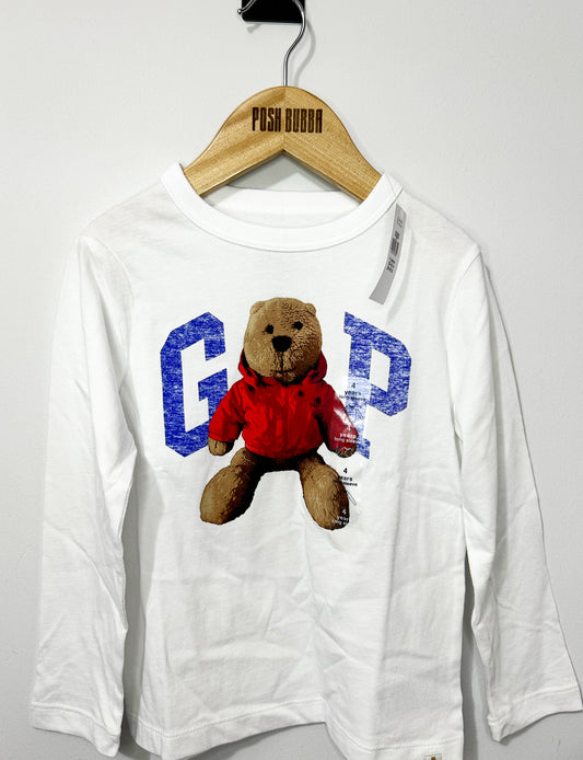 Gap Long Sleeve Bear Top 4y