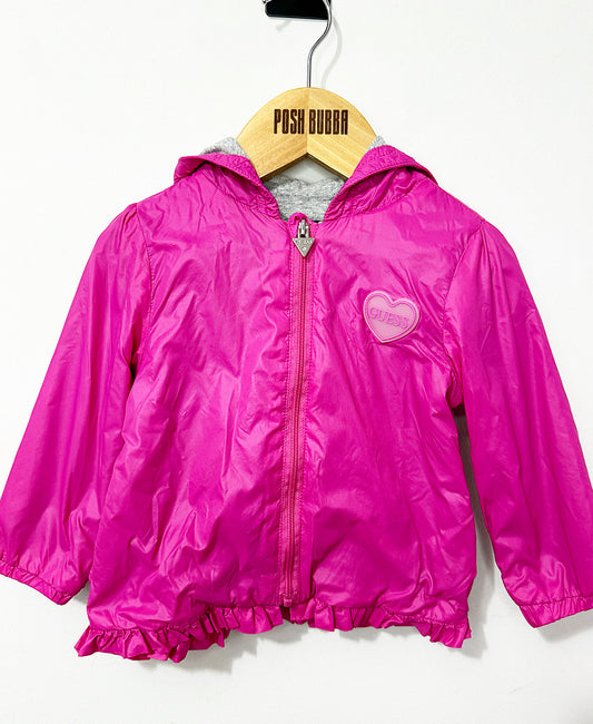 Guess Bright Pink Baby Girl bright jacket 12m No Tags