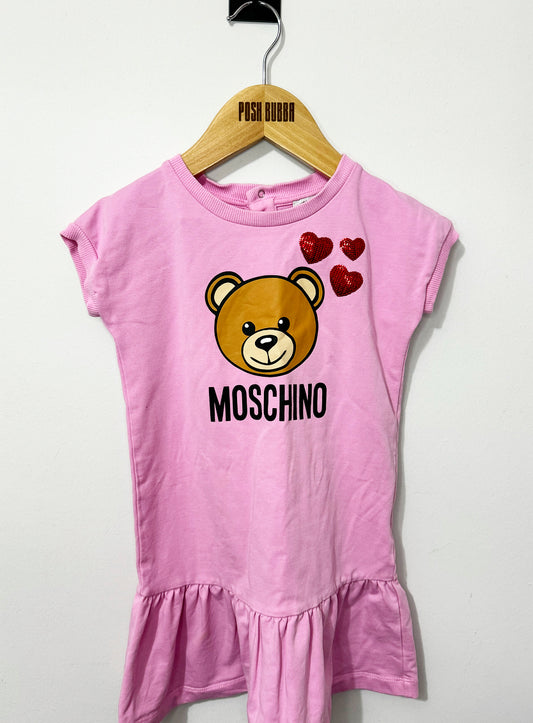 Moschino Pink Teddy Dress 3y No Tgas