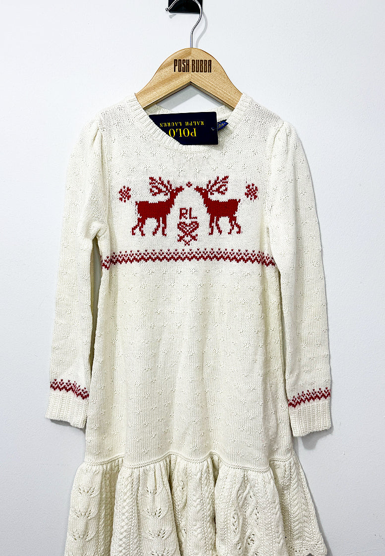 Ralph Lauren White Christmas Dress 5y