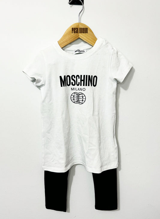 Moschino Set T-shirt & Black Leggings 2-3y No Tags