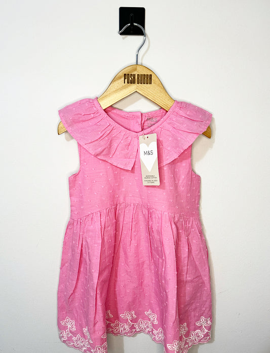 M&S Pink Dress 12-18m