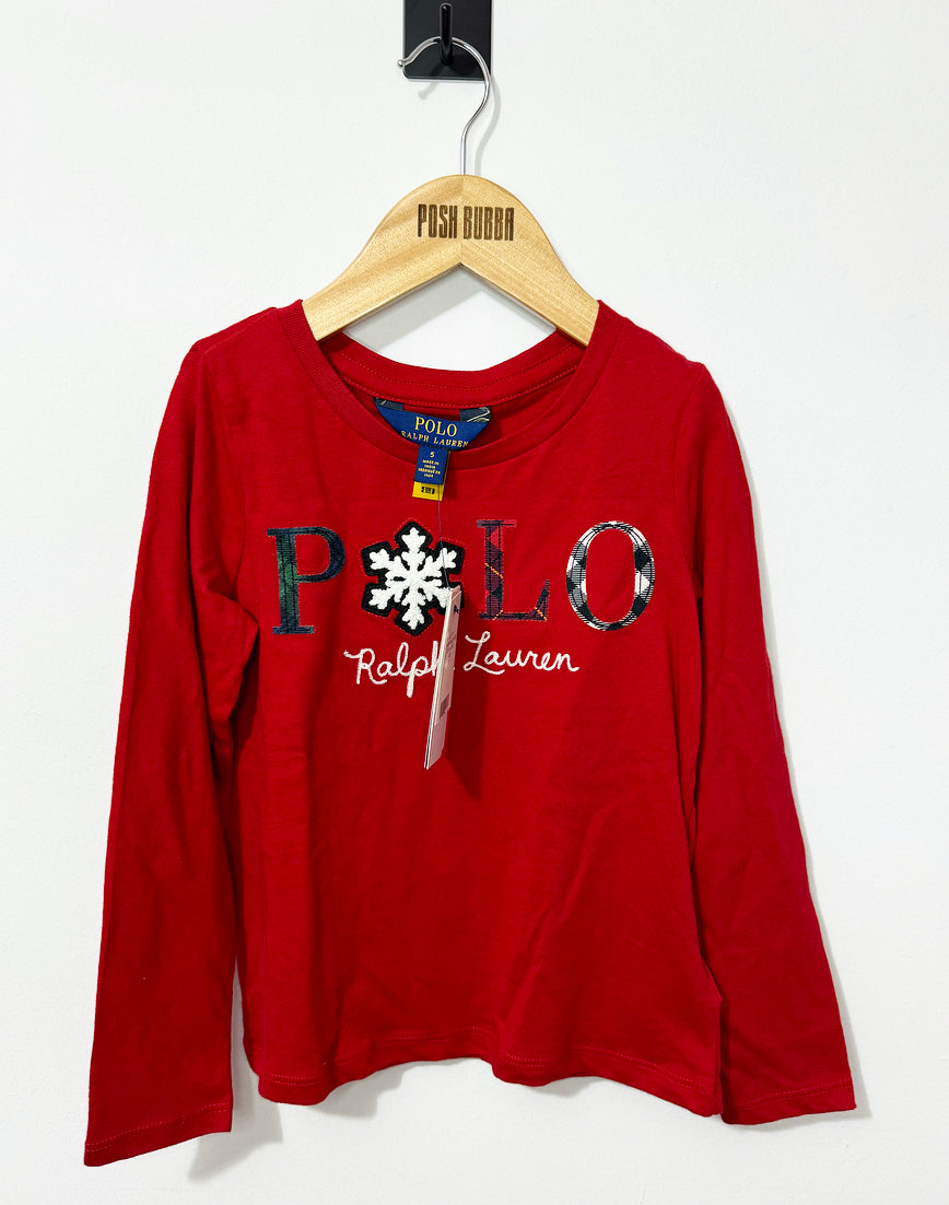 Ralph Lauren Christmas T-shirt 4-5y