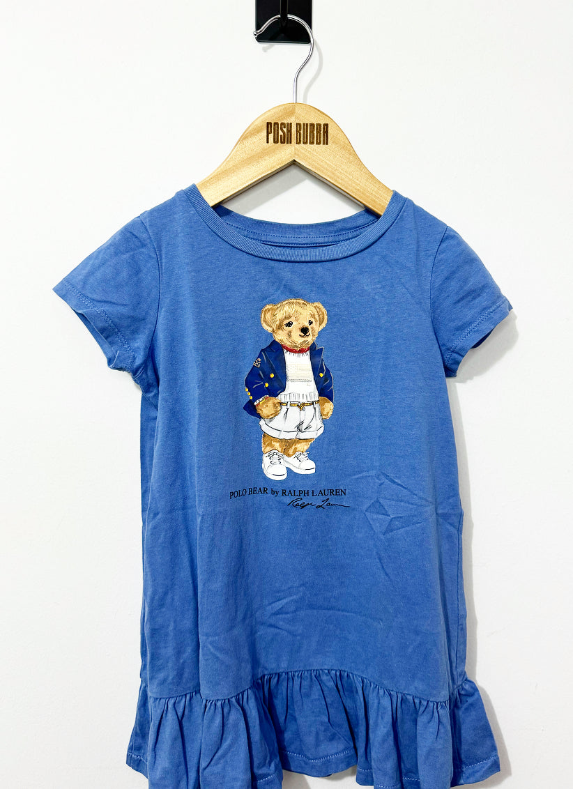 Ralph Lauren Blue Teddy Dress 4y No Tags