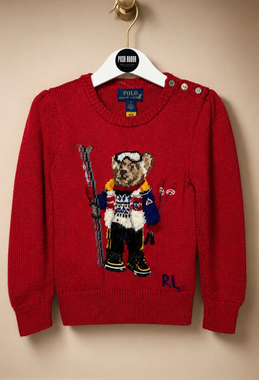 Ralph Lauren Red Ski Jumper 3-4y