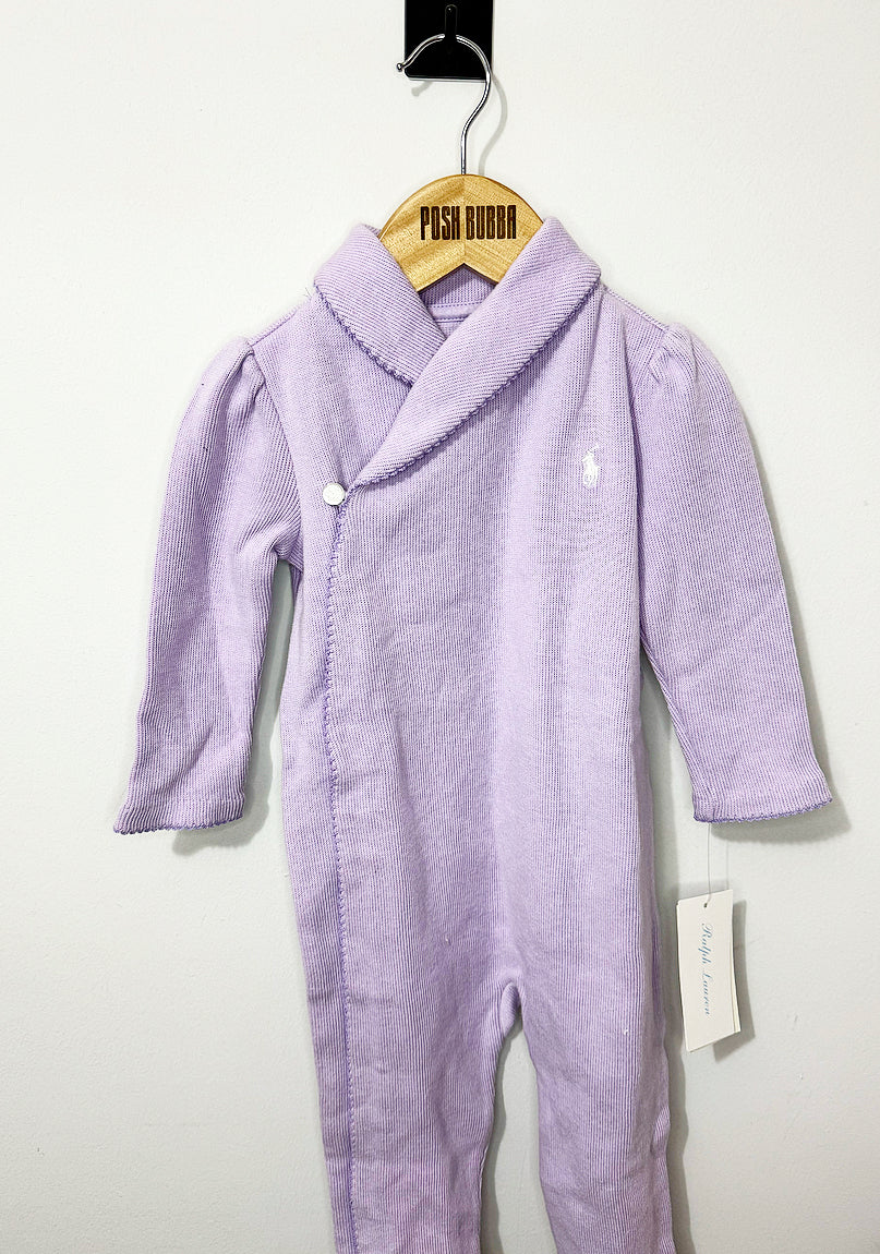 Ralph Lauren Lilac Babygrow 9-12m