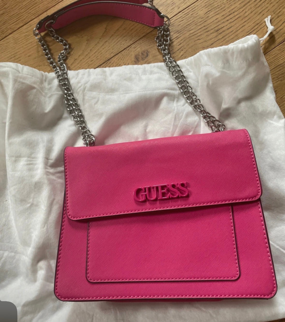 Guess pink shoulder bag