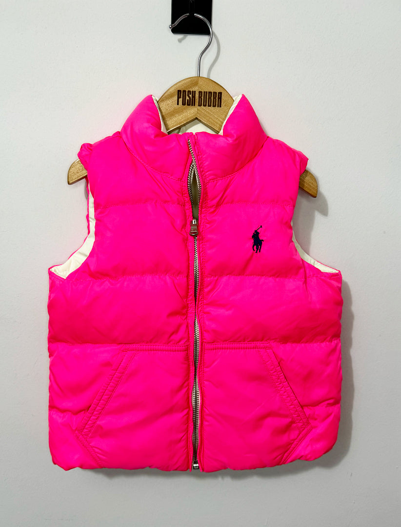 Ralph Lauren White/Pink Gilet 4y