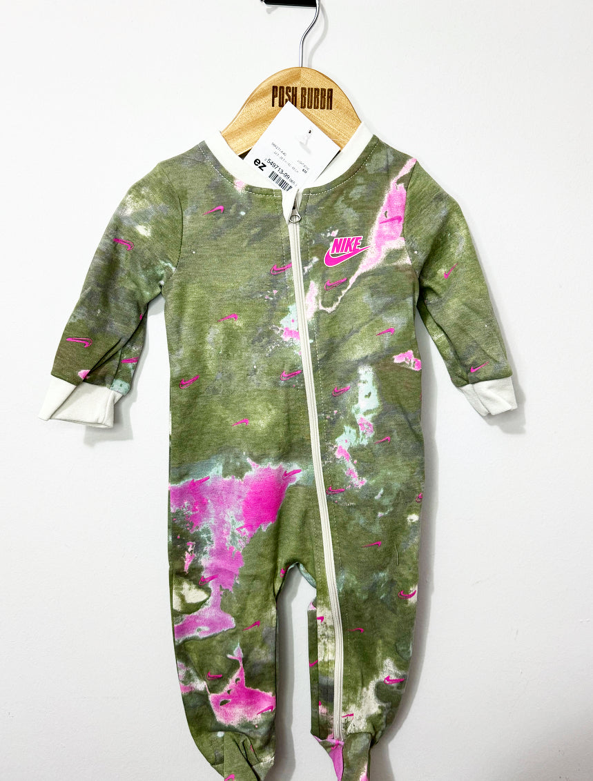 Nike Green/Pink Babygrow 9-12m