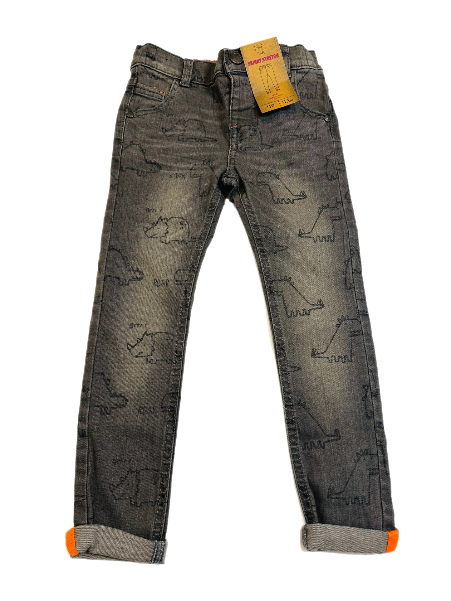 F&F Dinosaurs Jeans 3-4y