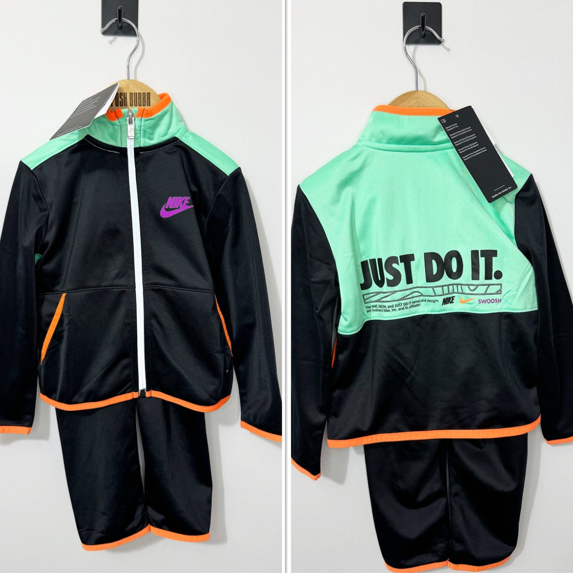 Nike Black Org/Purp Tracksuit 2y