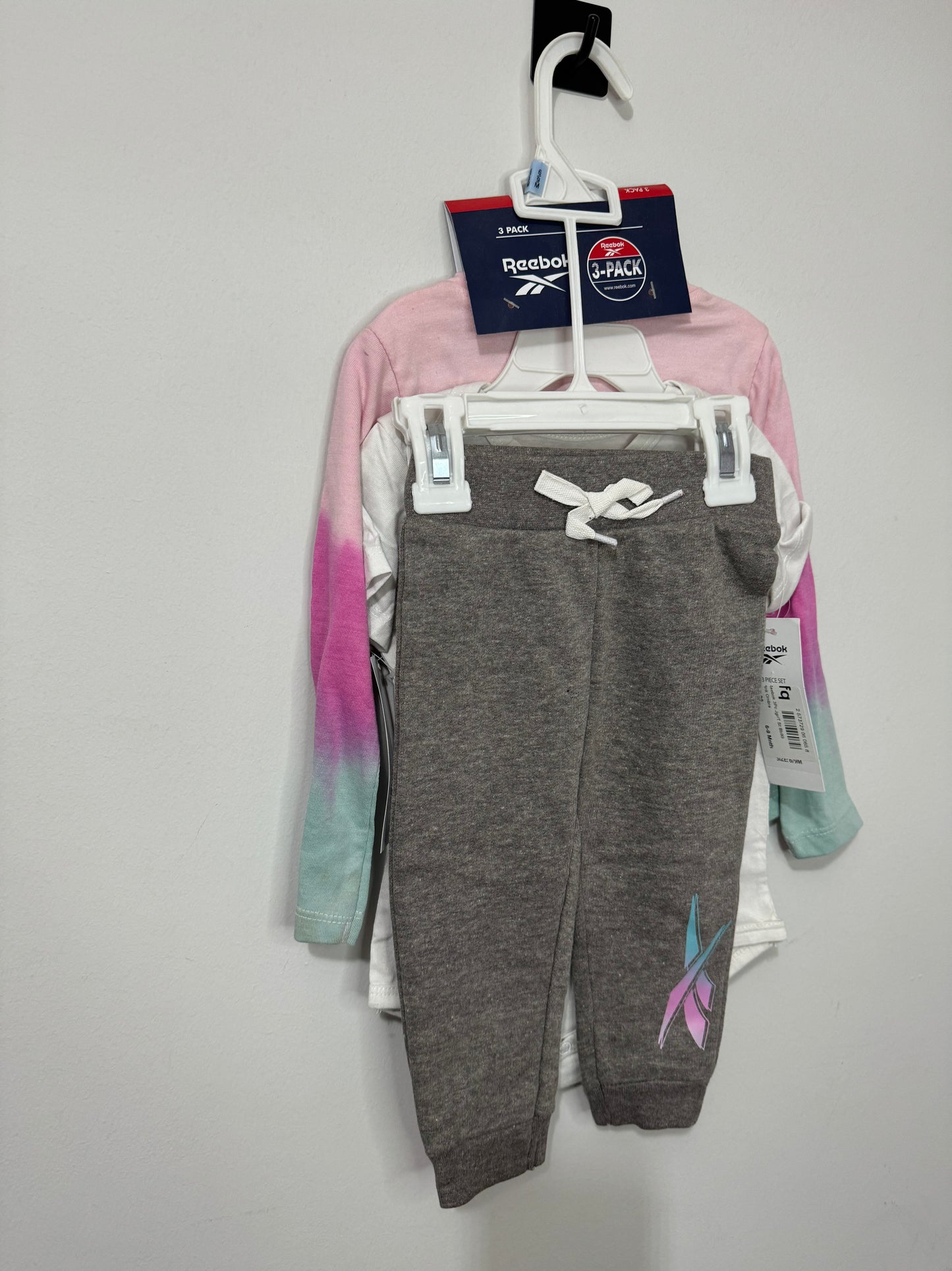 Reebok 3pcs baby girl set 6-9m