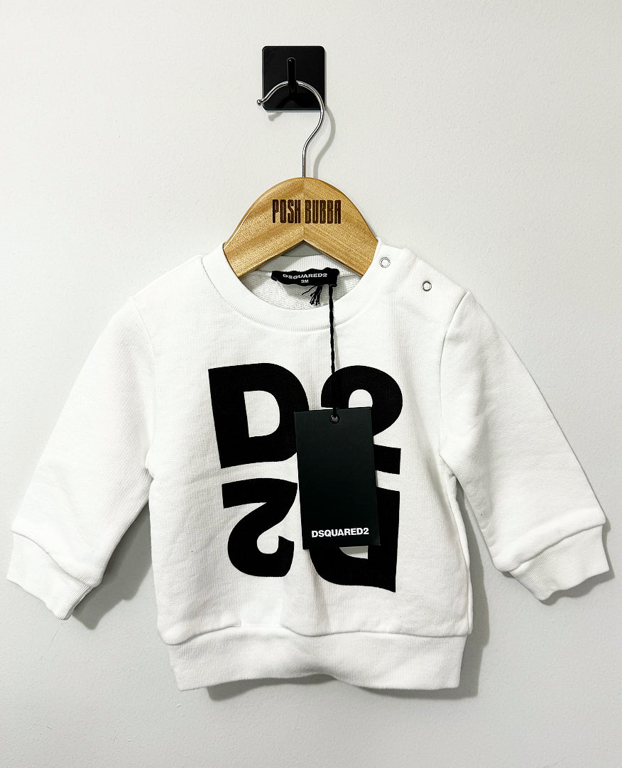 DSQUARED2 White Baby Jumper 6-9m