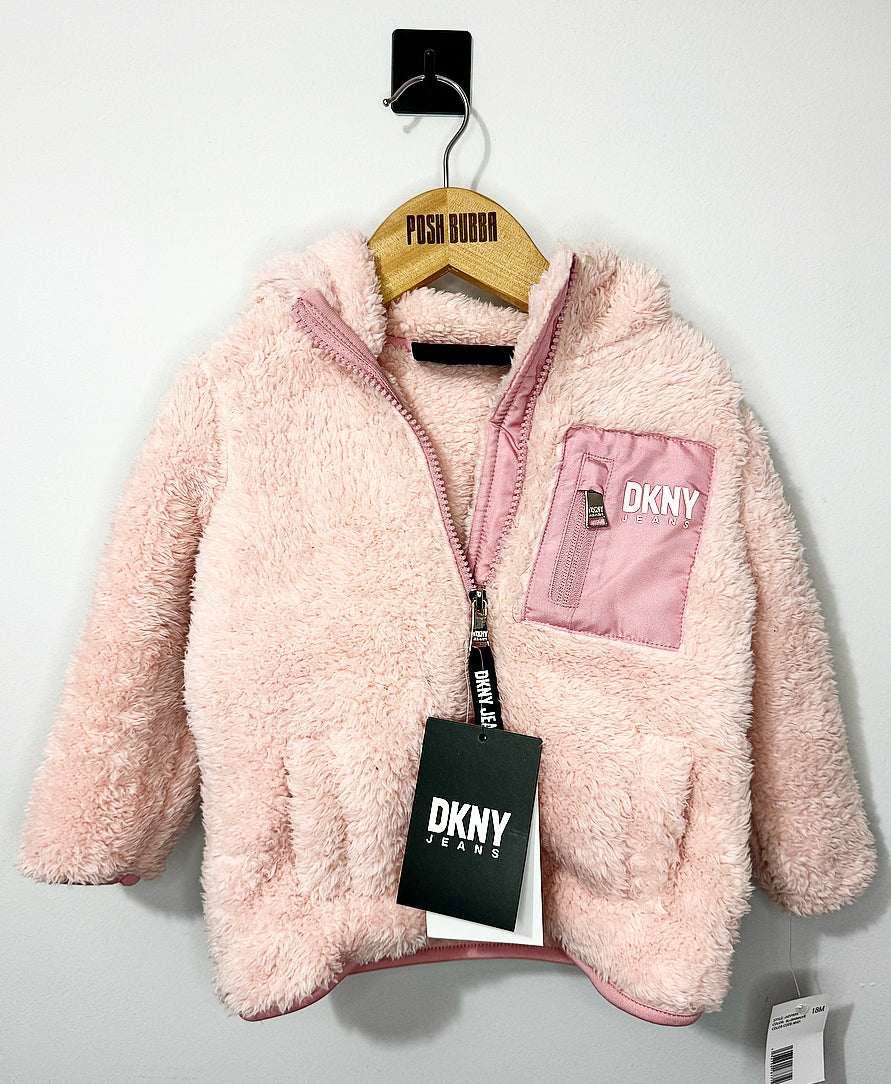 DKNY Pink Fleece Jacket 18m