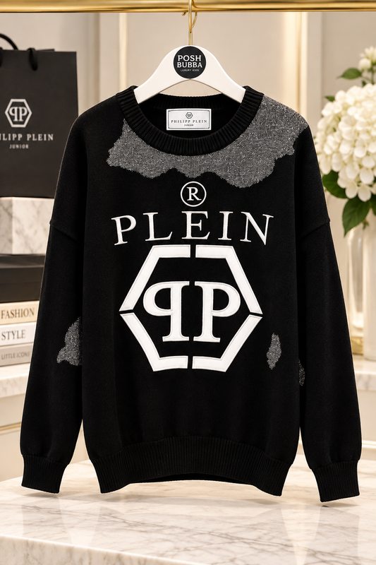 Philipp Plein Black Jumper 10y New No Tags 141092