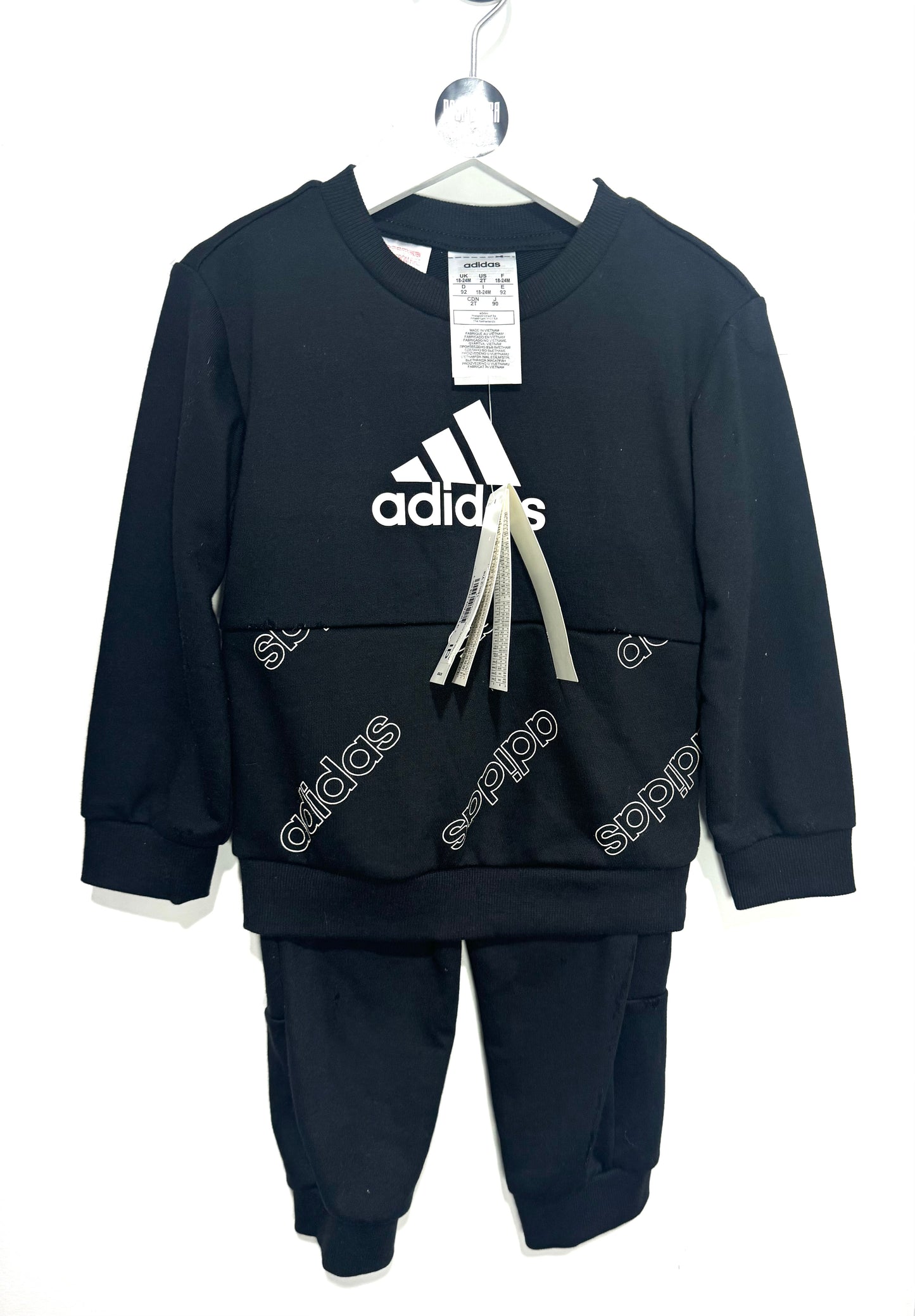 Adidas Black Tracksuit 18-24m New with tags 141005