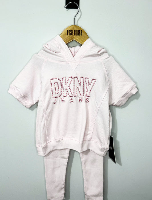 DKNY Short Sleeve pink Top Set 24m