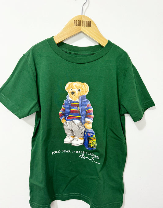 Ralph Lauren Dark Green Bear T-shirt 6-7y No Tags