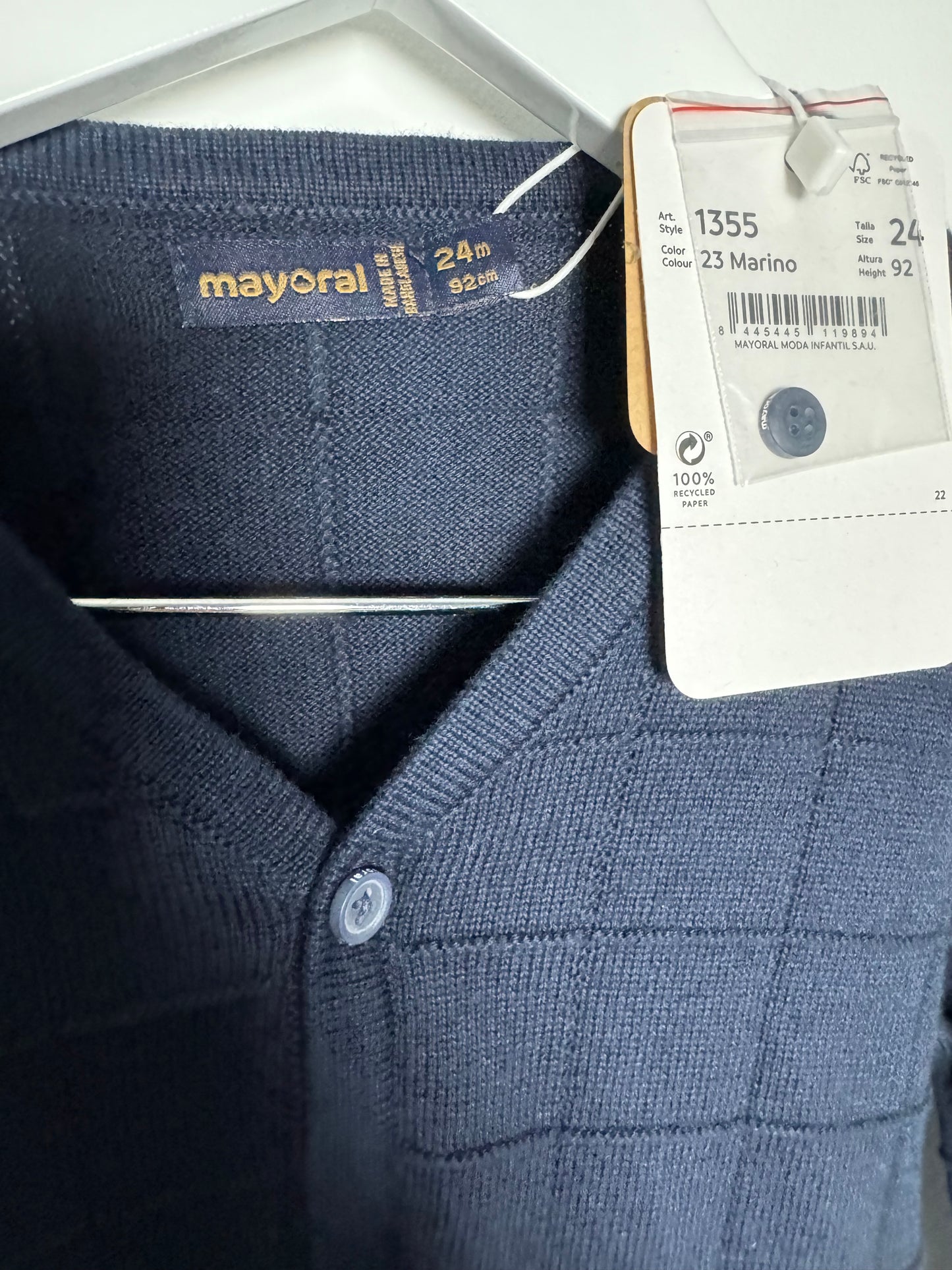 Mayoral Cardigan Navy 24m