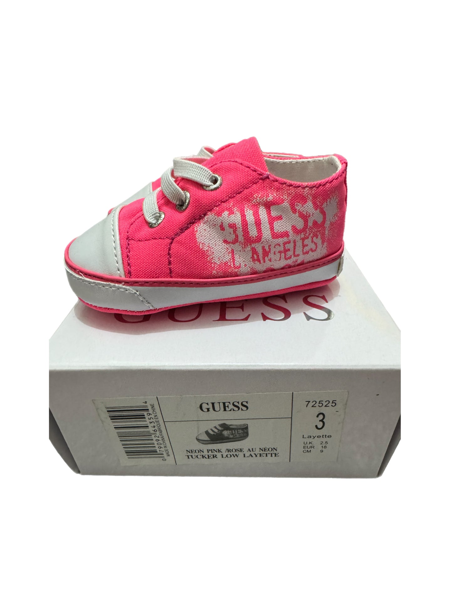 Guess Pink Baby Girls Shoes 6-9mp