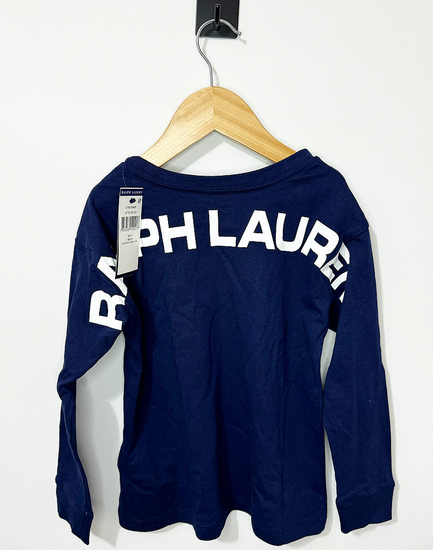 Ralph Lauren Navy Long Sleeve T-shirt 5y