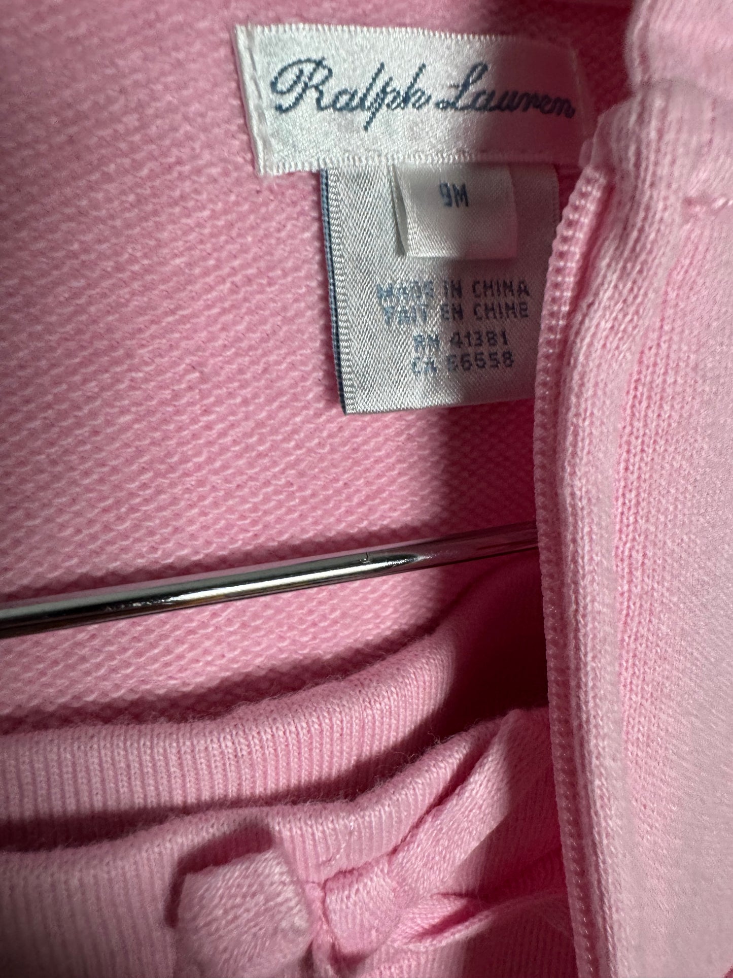 Ralph Lauren pink baby set 9m