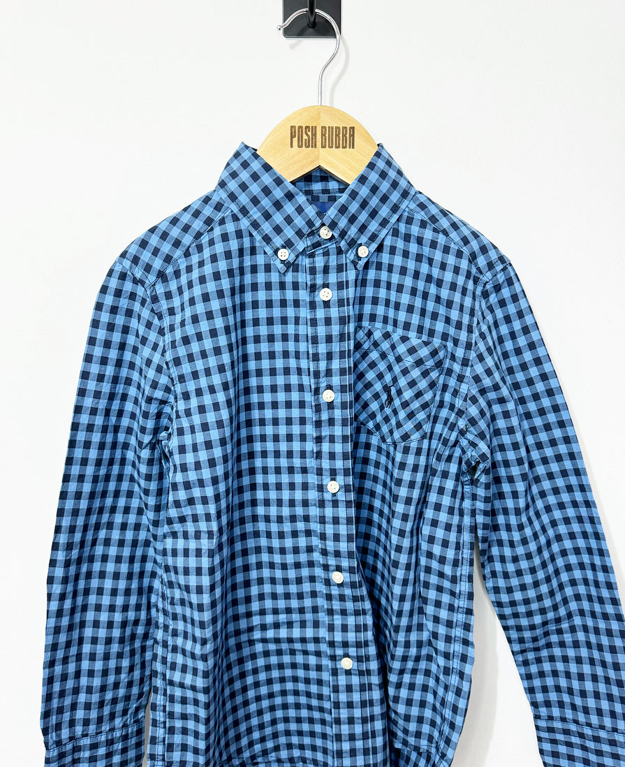 Ralph Lauren Navy Check Shirt 6-7y