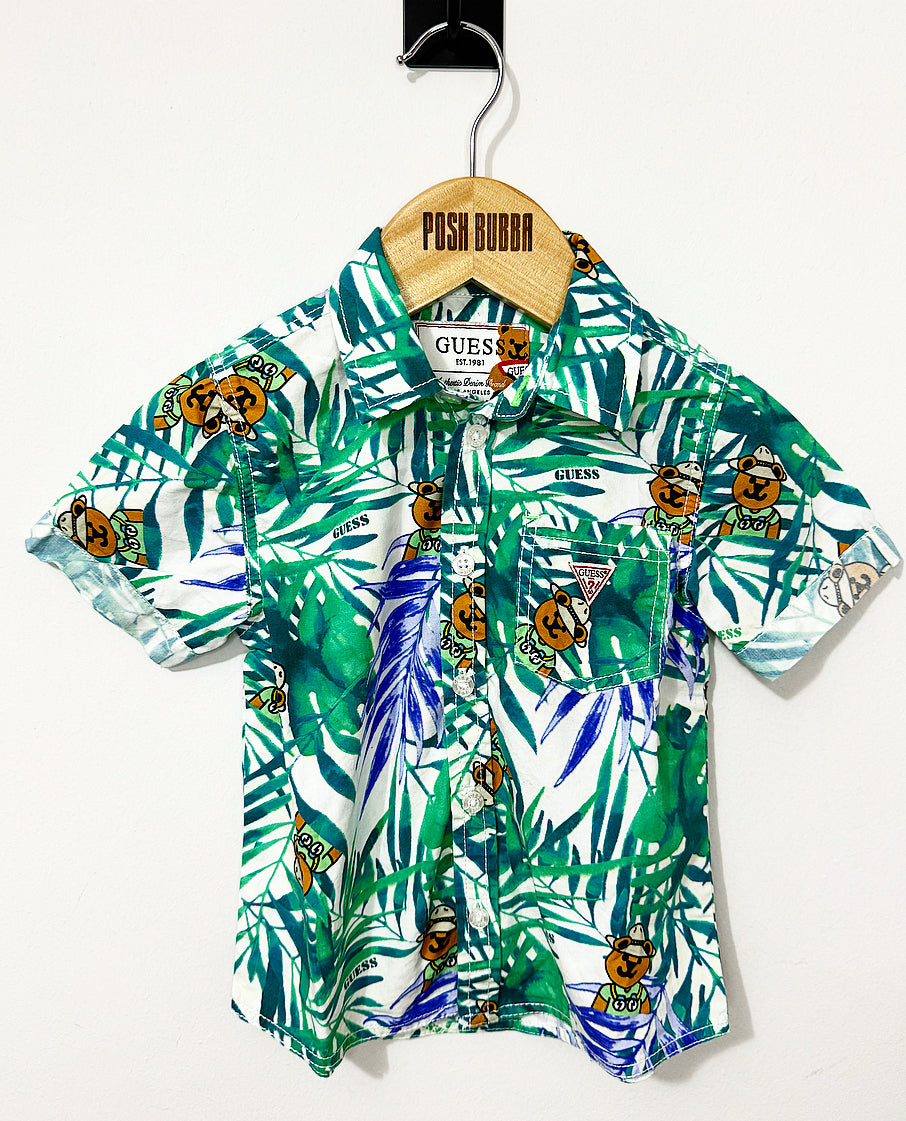 Guess Teddy Bear Tropical Shirt 18-24m