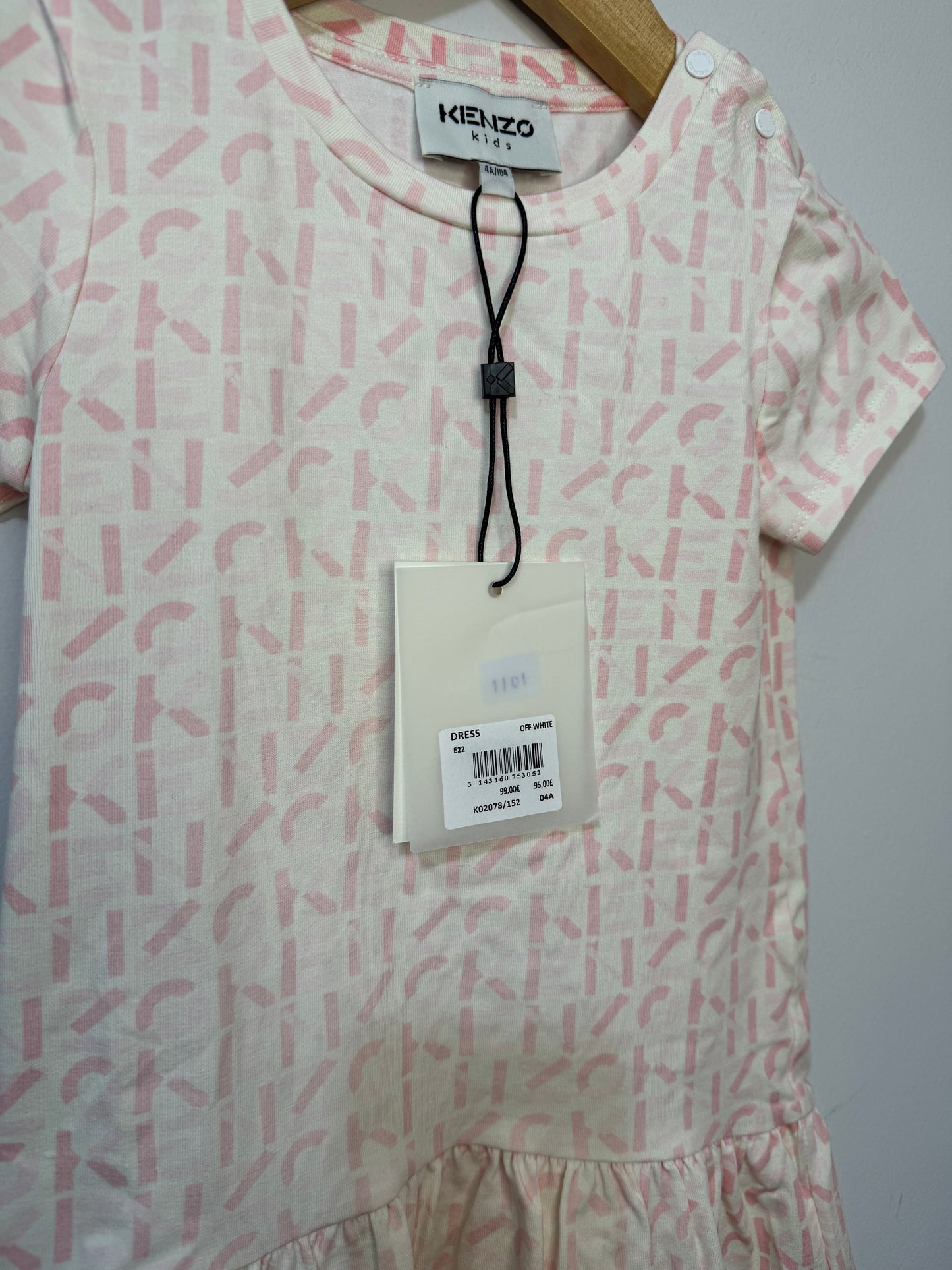 Kenzo Pink Dress 4y