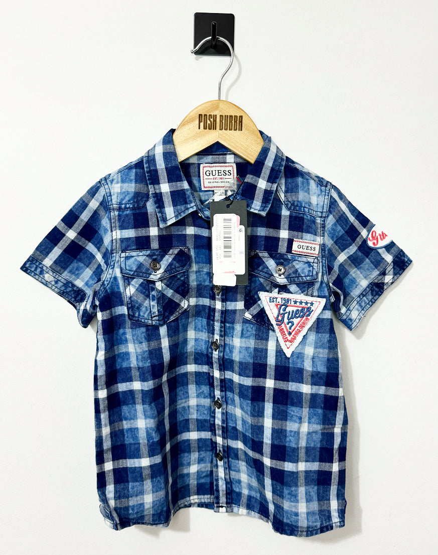 Guess Short Sleeve Denim Shirt 4y