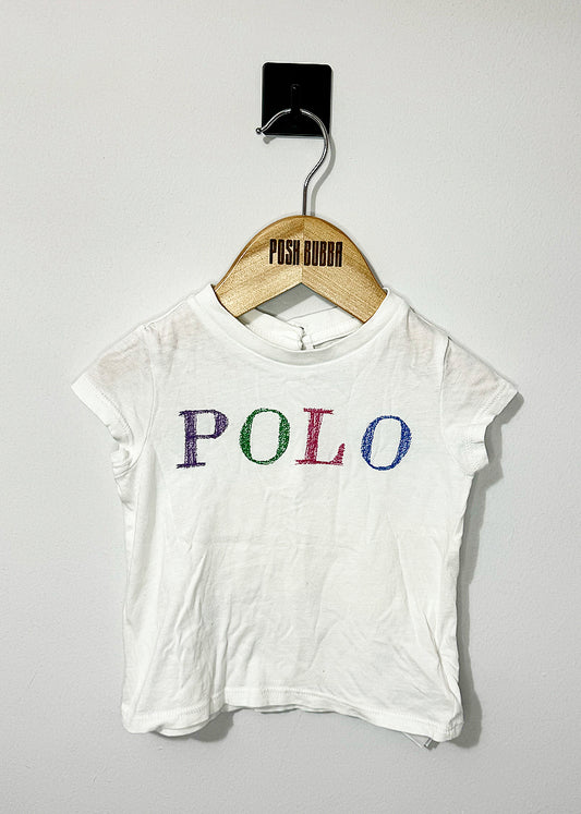 Ralph Lauren White T-shirt 9-12m No tags