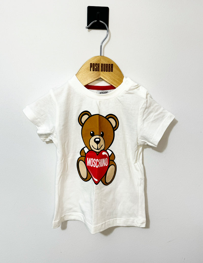 Moschino Teddy Heart T-shirt 18m No Tags