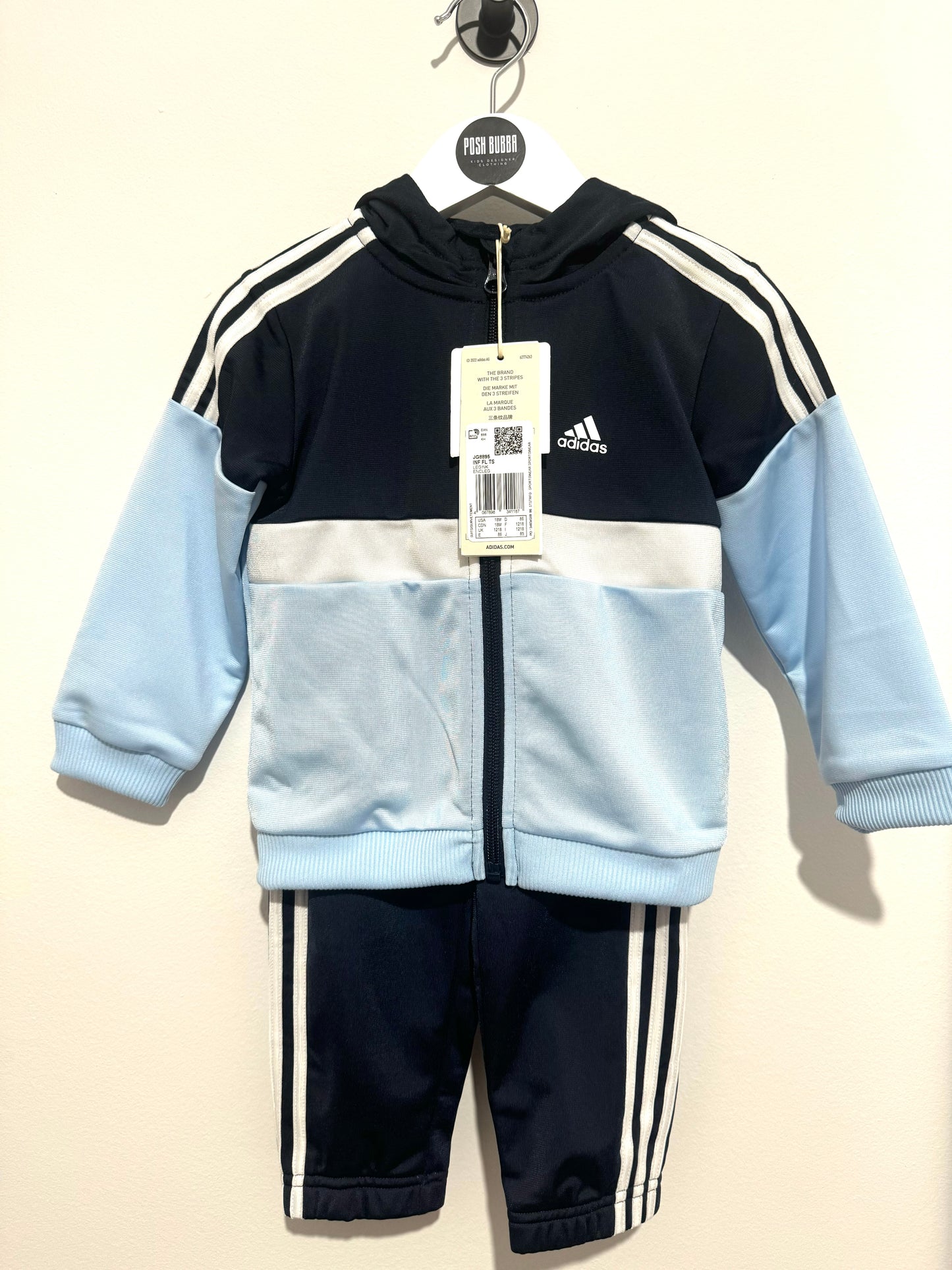 Adidas Boys Tracksuit 12-18m New with tags