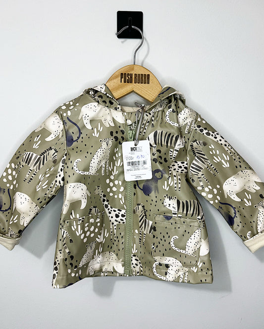 TU Green Safari Raincoat 3-6m