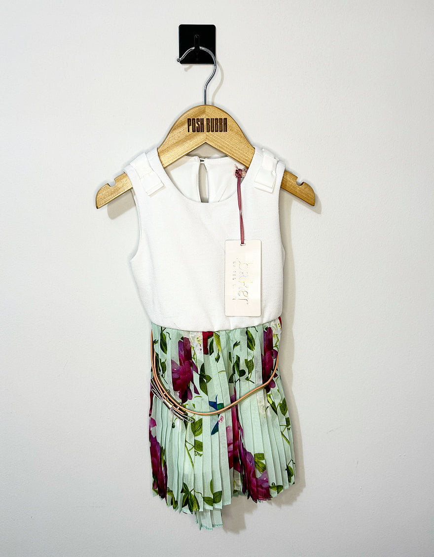 Ted Baker White and Floral Dress 12-18m