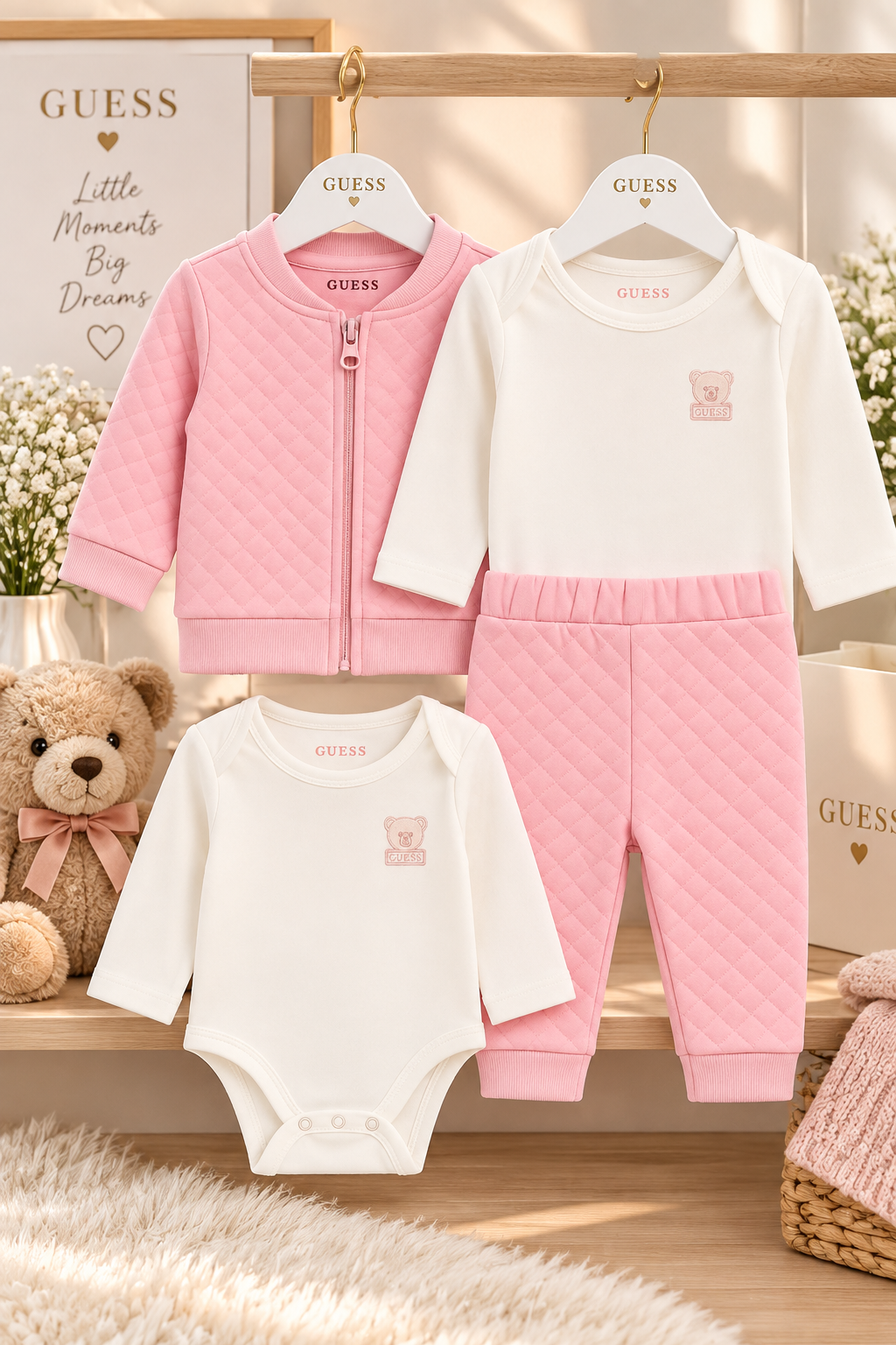 Guess Baby Girl 3pcs Set 0-3m New with tags