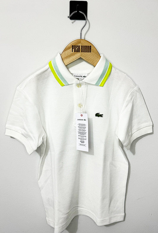 Lacoste white Polo 5y